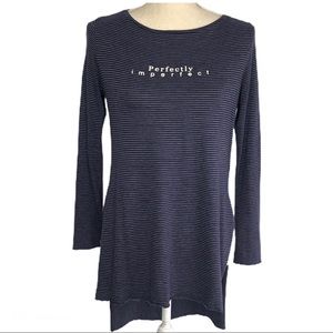 Zara Perfectly Imperfect Striped Top size Small
